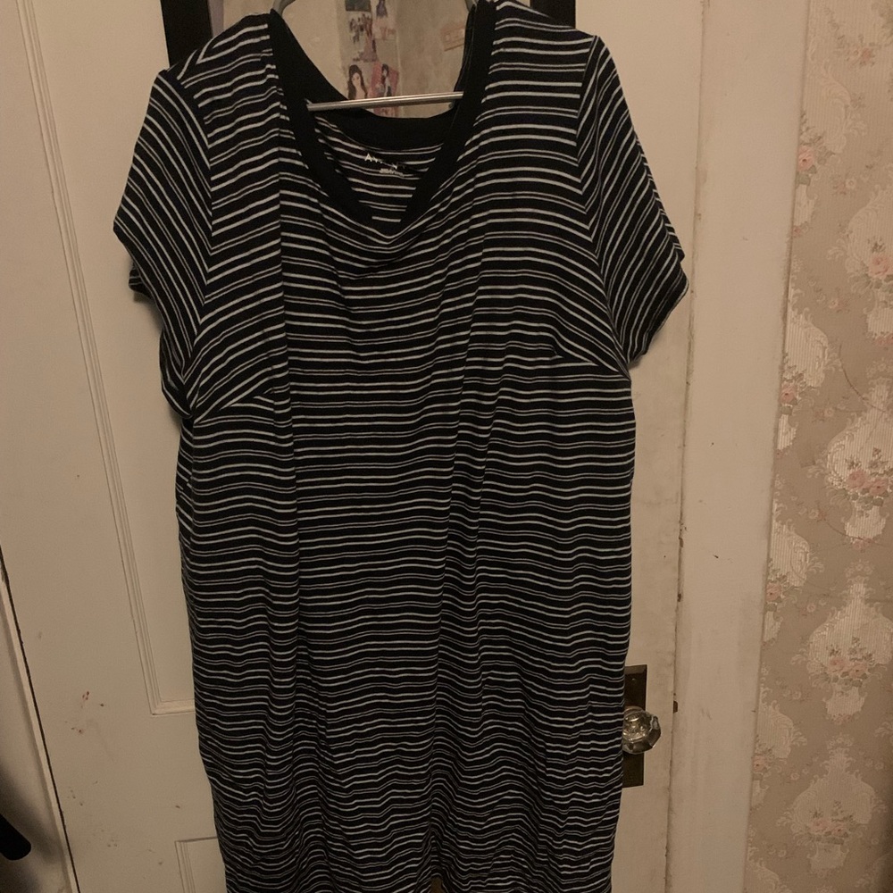 Ava & Viv blue stripe tshirt dress
